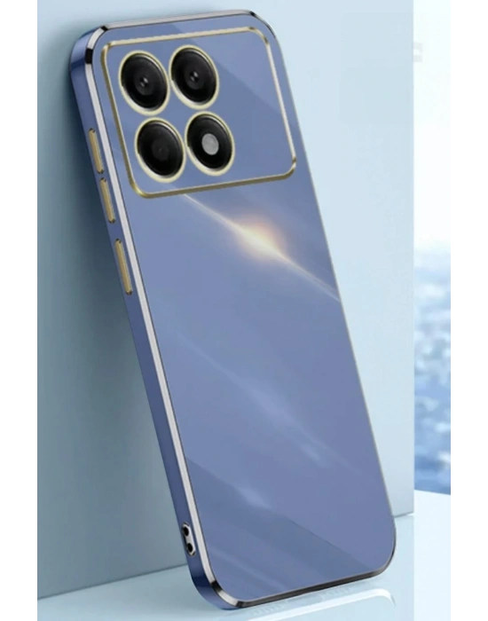 Newface Xiaomi Poco X6 Pro Kılıf Volet Silikon - Mavi