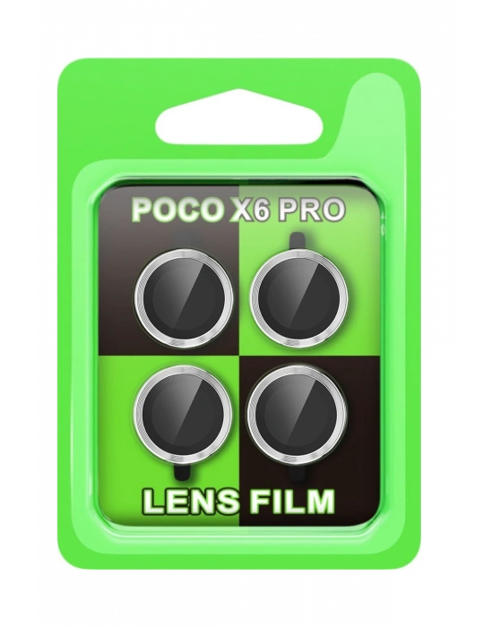 Newface Xiaomi Poco X6 Pro Raze Metal Kamera Lens - Gümüş