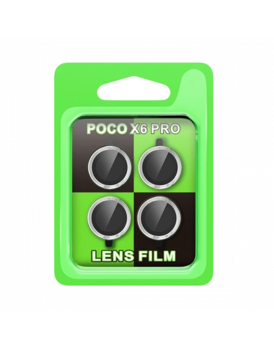 Newface Xiaomi Poco X6 Pro Raze Metal Kamera Lens - Gümüş