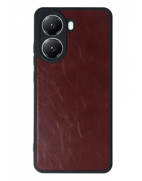 Newface Xiaomi Poco X7 Pro Kılıf Aras Deri Kapak - Bordo