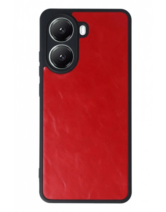 Newface Xiaomi Poco X7 Pro Kılıf Aras Deri Kapak - Kırmızı