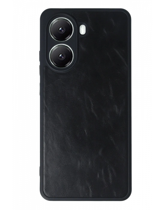 Newface Xiaomi Poco X7 Pro Kılıf Aras Deri Kapak - Siyah