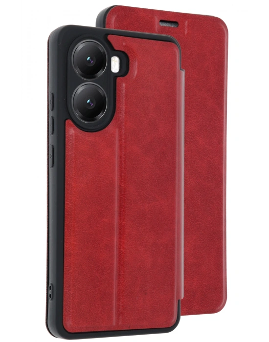 Newface Xiaomi Poco X7 Pro Kılıf Flip Cover - Kırmızı