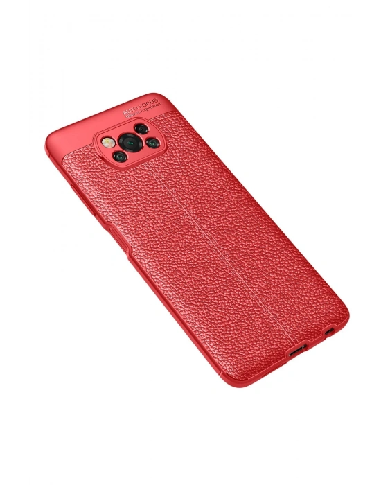 Newface Xiaomi Pocophone X3 Kılıf Auto Focus Kapak - Kırmızı