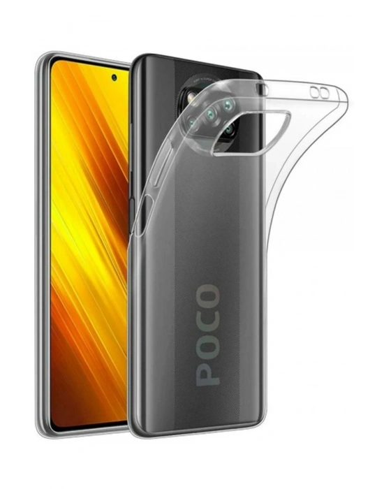Newface Xiaomi Pocophone X3 Kılıf Lüx Şeffaf Silikon