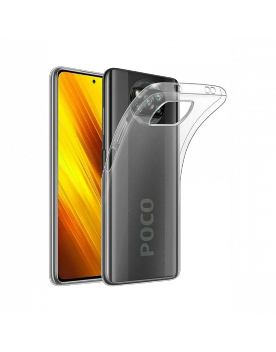 Newface Xiaomi Pocophone X3 Kılıf Lüx Şeffaf Silikon