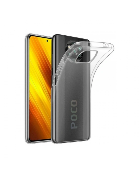 Newface Xiaomi Pocophone X3 Kılıf Lüx Şeffaf Silikon