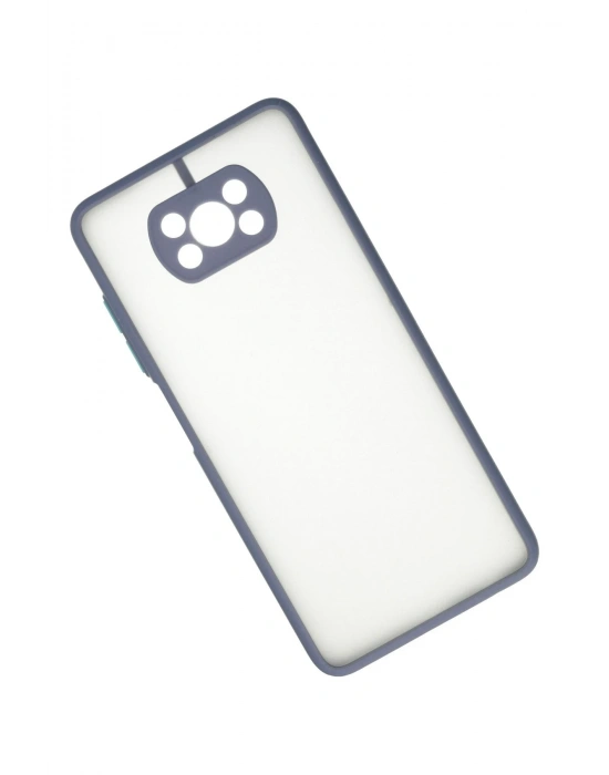 Newface Xiaomi Pocophone X3 Kılıf Montreal Silikon Kapak - Gri