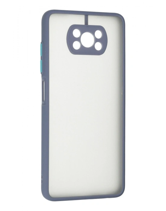 Newface Xiaomi Pocophone X3 Kılıf Montreal Silikon Kapak - Gri