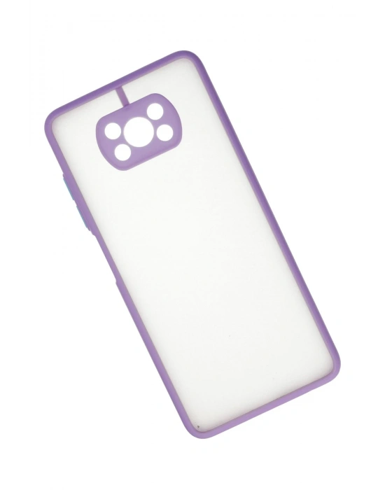 Newface Xiaomi Pocophone X3 Kılıf Montreal Silikon Kapak - Mor