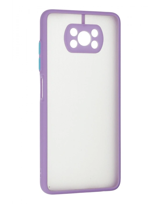 Newface Xiaomi Pocophone X3 Kılıf Montreal Silikon Kapak - Mor