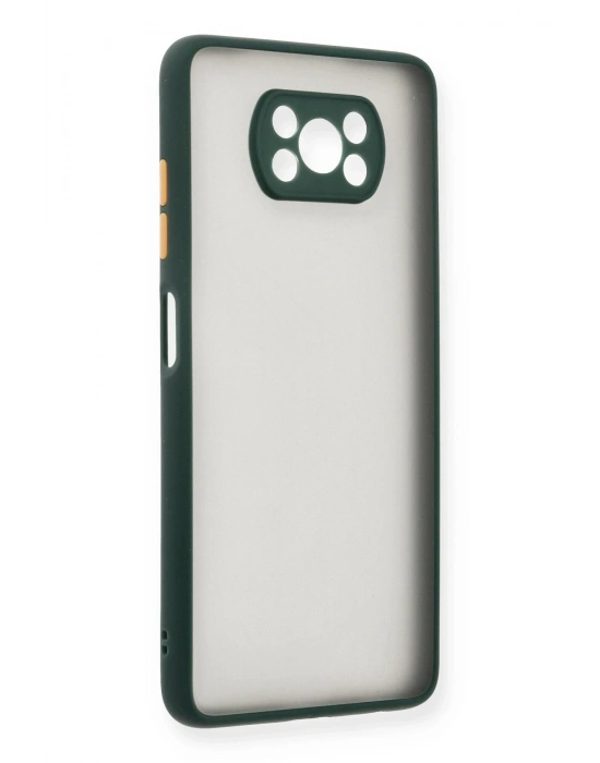 Newface Xiaomi Pocophone X3 Kılıf Montreal Silikon Kapak - Yeşil