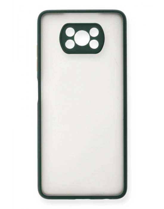 Newface Xiaomi Pocophone X3 Kılıf Montreal Silikon Kapak - Yeşil