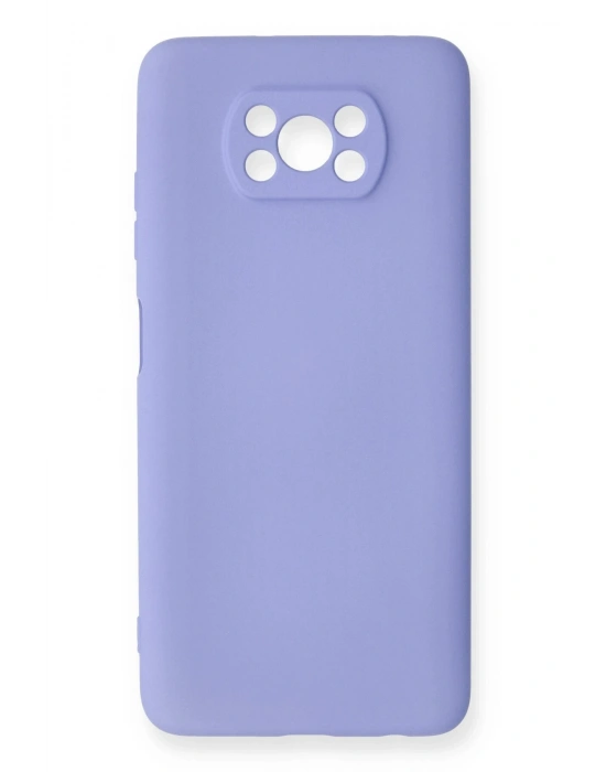 Newface Xiaomi Pocophone X3 Kılıf Nano içi Kadife Silikon - Lila