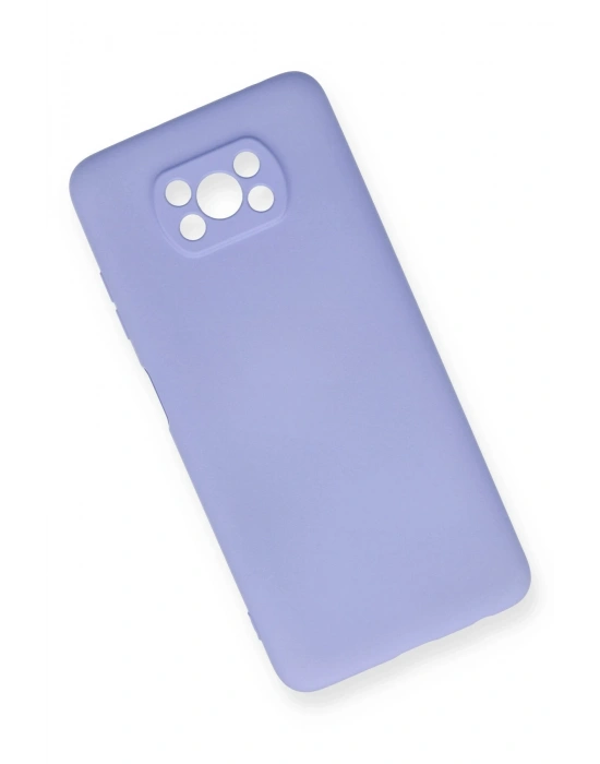 Newface Xiaomi Pocophone X3 Kılıf Nano içi Kadife Silikon - Lila