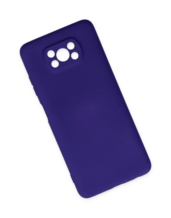 Newface Xiaomi Pocophone X3 Kılıf Nano içi Kadife Silikon - Mor