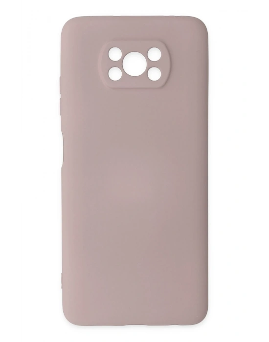 Newface Xiaomi Pocophone X3 Kılıf Nano içi Kadife Silikon - Pudra