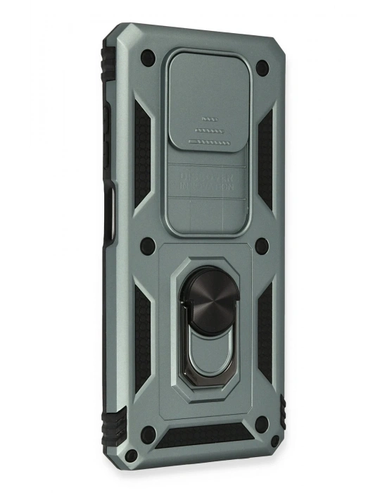 Newface Xiaomi Pocophone X3 Kılıf Pars Lens Yüzüklü Silikon - Yeşil