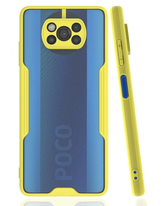 Newface Xiaomi Pocophone X3 Kılıf Platin Silikon - Sarı