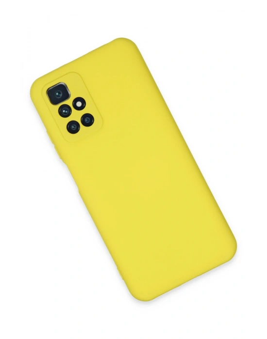 Newface Xiaomi Redmi 10 2022 Kılıf Nano içi Kadife Silikon - Sarı