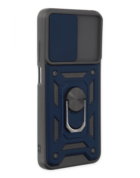 Newface Xiaomi Redmi 10 2022 Kılıf Pars Lens Yüzüklü Silikon - Lacivert