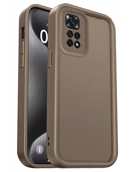 Newface Xiaomi Redmi 10 2022 Kılıf Viera Silikon - Kahverengi