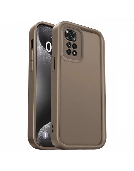 Newface Xiaomi Redmi 10 2022 Kılıf Viera Silikon - Kahverengi