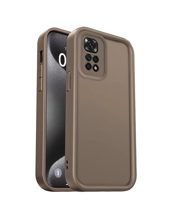 Newface Xiaomi Redmi 10 2022 Kılıf Viera Silikon - Kahverengi