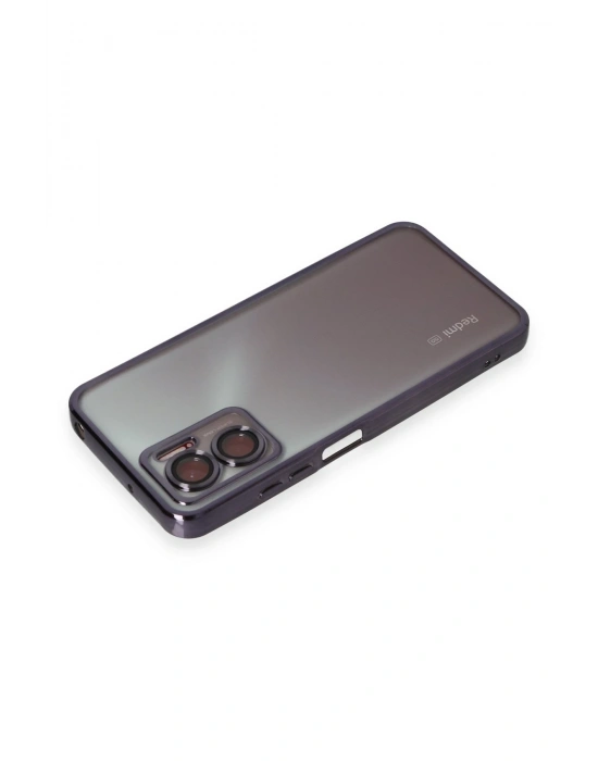 Newface Xiaomi Redmi 10 5G Kılıf Razer Lensli Silikon - Mor