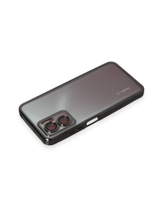 Newface Xiaomi Redmi 10 5G Kılıf Razer Lensli Silikon - Siyah