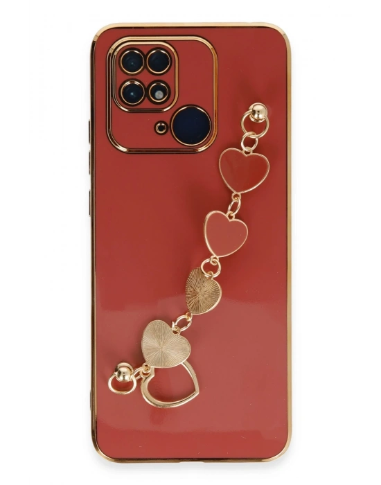 Newface Xiaomi Redmi 10C Kılıf Esila Silikon - Kırmızı