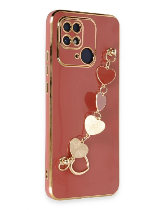 Newface Xiaomi Redmi 10C Kılıf Esila Silikon - Kırmızı