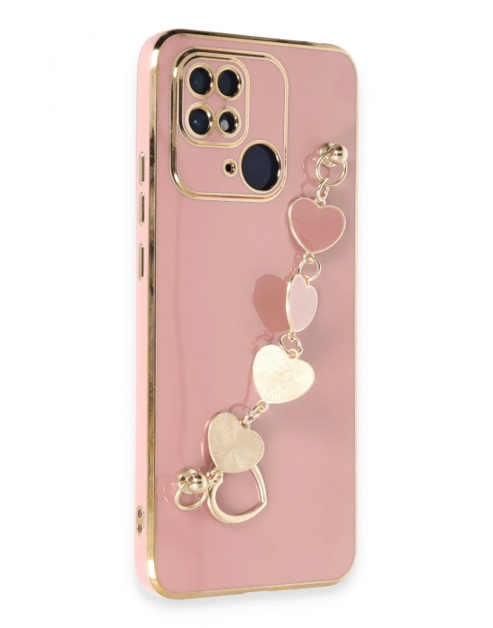 Newface Xiaomi Redmi 10C Kılıf Esila Silikon - Pudra