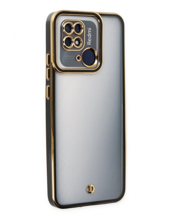 Newface Xiaomi Redmi 10C Kılıf Liva Lens Silikon - Siyah