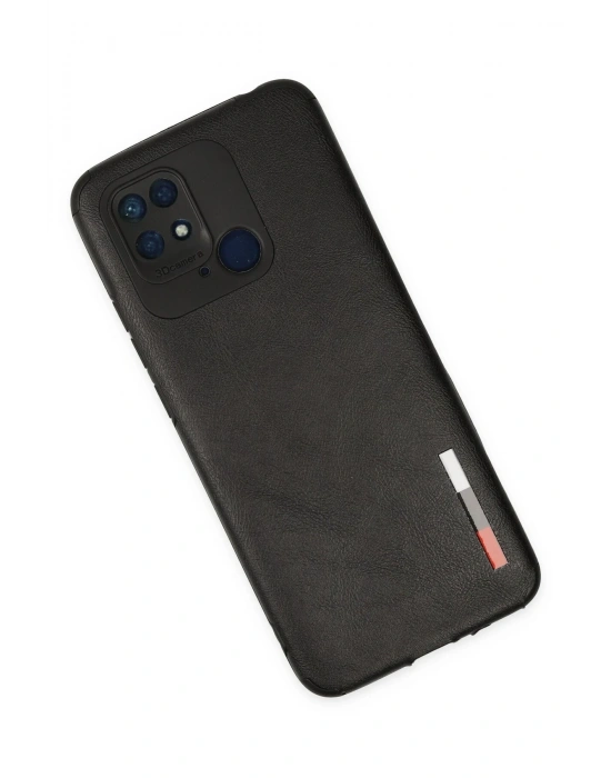 Newface Xiaomi Redmi 10C Kılıf Loop Deri Silikon - Siyah