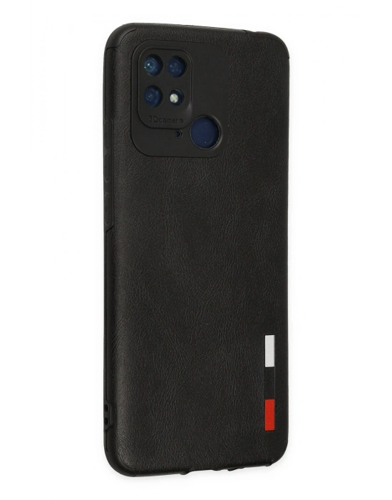 Newface Xiaomi Redmi 10C Kılıf Loop Deri Silikon - Siyah