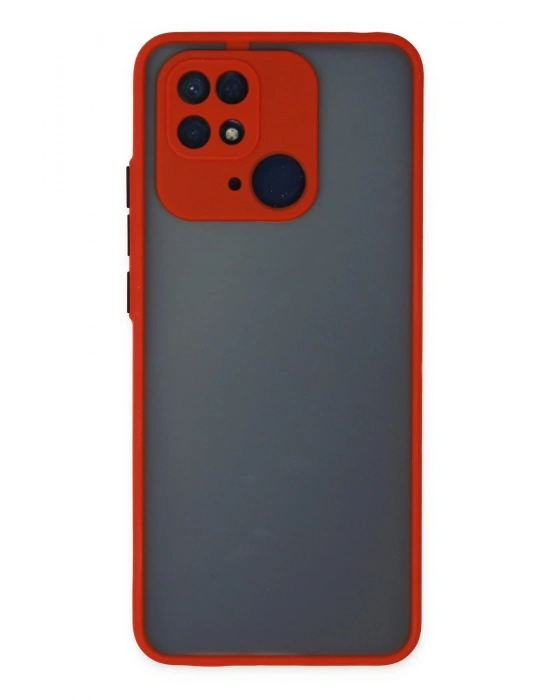 Newface Xiaomi Redmi 10C Kılıf Montreal Silikon Kapak - Kırmızı