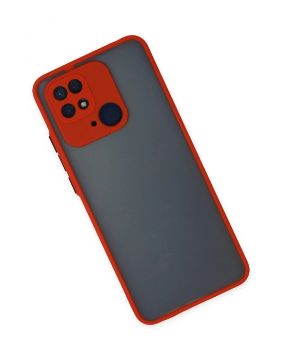 Newface Xiaomi Redmi 10C Kılıf Montreal Silikon Kapak - Kırmızı