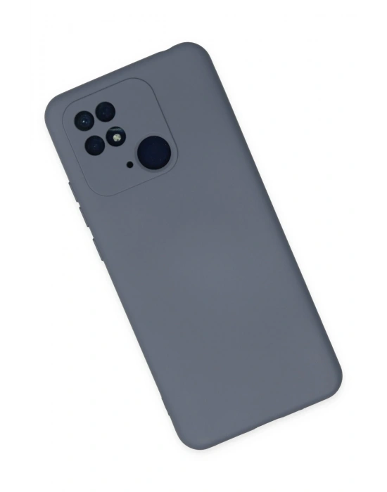 Newface Xiaomi Redmi 10C Kılıf Nano içi Kadife Silikon - Gri