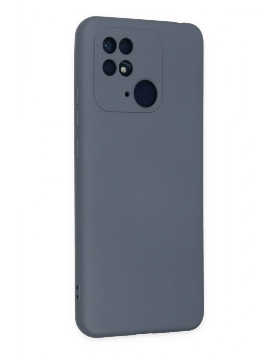 Newface Xiaomi Redmi 10C Kılıf Nano içi Kadife Silikon - Gri