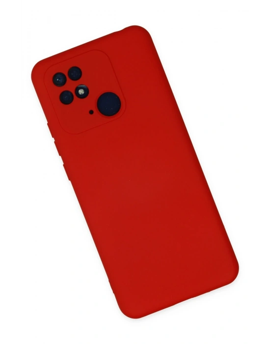 Newface Xiaomi Redmi 10C Kılıf Nano içi Kadife Silikon - Kırmızı