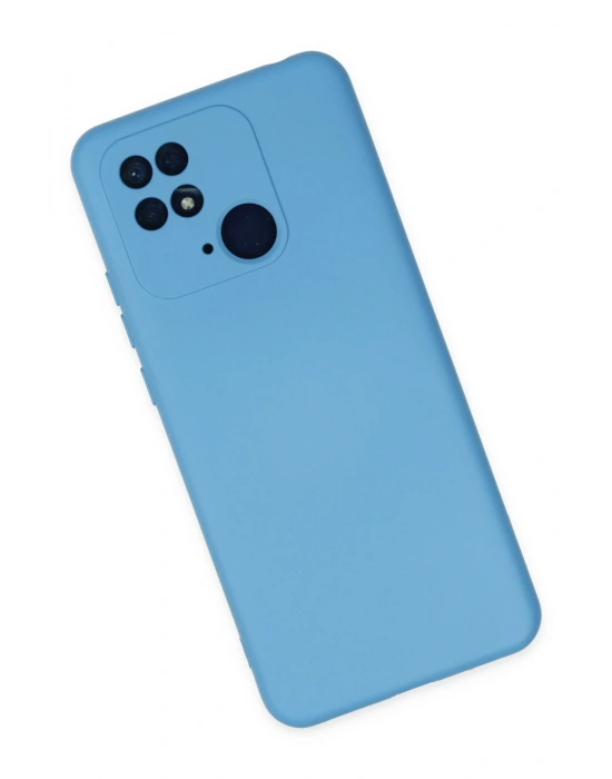 Newface Xiaomi Redmi 10C Kılıf Nano içi Kadife Silikon - Mavi