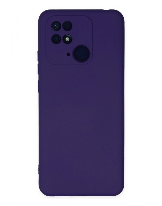 Newface Xiaomi Redmi 10C Kılıf Nano içi Kadife Silikon - Mor
