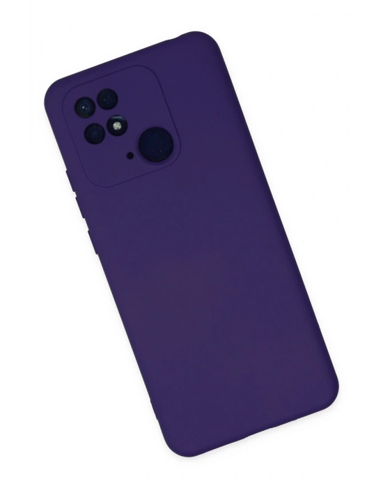 Newface Xiaomi Redmi 10C Kılıf Nano içi Kadife Silikon - Mor