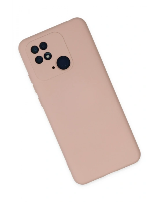 Newface Xiaomi Redmi 10C Kılıf Nano içi Kadife Silikon - Pudra