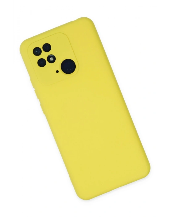 Newface Xiaomi Redmi 10C Kılıf Nano içi Kadife Silikon - Sarı