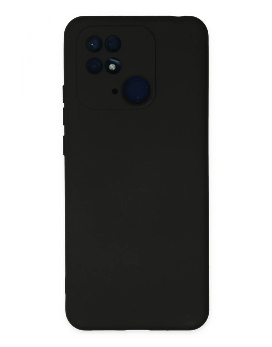 Newface Xiaomi Redmi 10C Kılıf Nano içi Kadife Silikon - Siyah