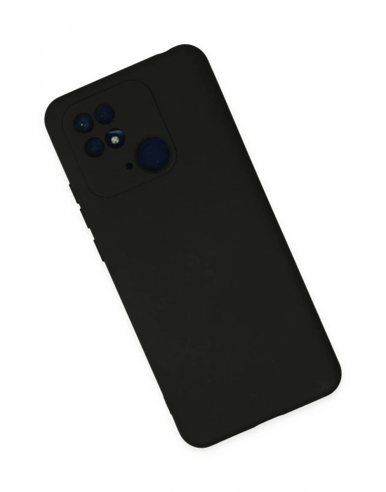 Newface Xiaomi Redmi 10C Kılıf Nano içi Kadife Silikon - Siyah