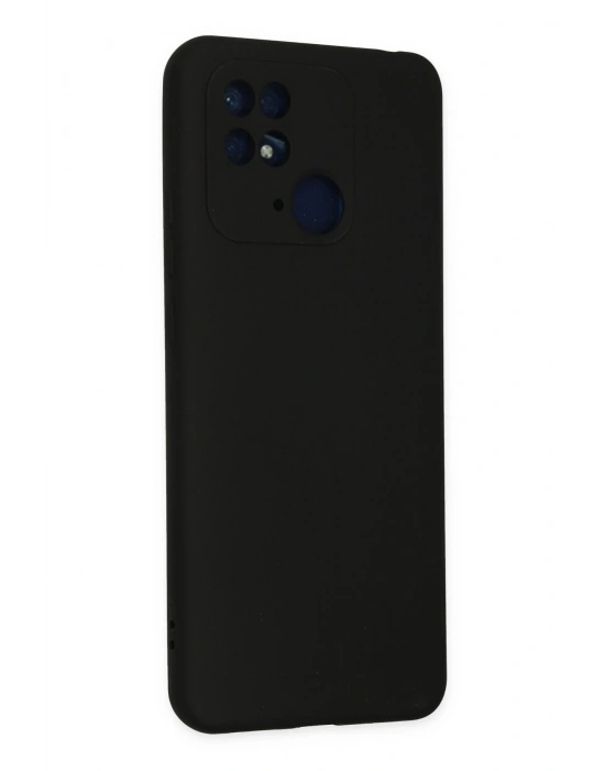 Newface Xiaomi Redmi 10C Kılıf Nano içi Kadife Silikon - Siyah