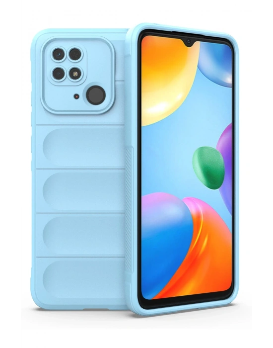 Newface Xiaomi Redmi 10C Kılıf Optimum Silikon - Sky Blue